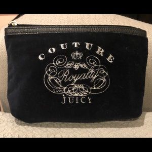 Juicy Couture black velvet cosmetic case